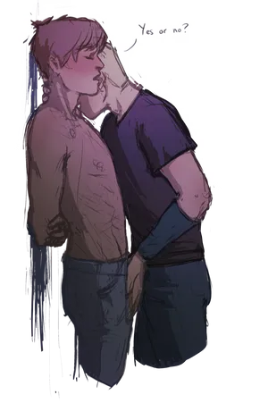 Intimate_ Couple_ Moment_ Sketch PNG image