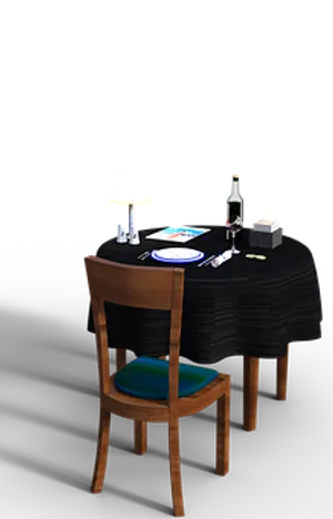 Intimate Dinner Setting PNG image