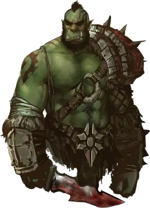 Intimidating Orc Warrior PNG