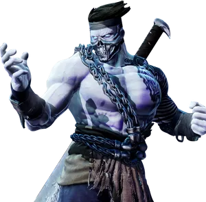 Intimidating Warrior Character PNG image