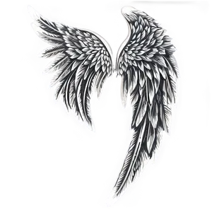 Intricate Angel Wings Design PNG Kbf