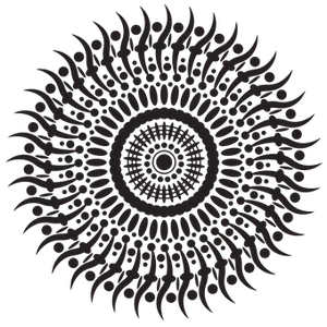 Intricate Black Mandala Art PNG image