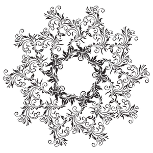 Intricate Black Mandala Pattern PNG image
