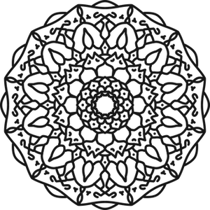 Intricate Black Mandala Pattern PNG image