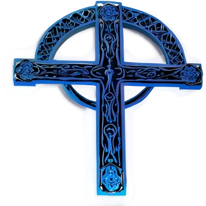 Intricate Blue Cross Detail PNG Ohq21 PNG