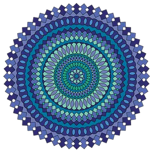 Intricate Blue Mandala Art PNG image