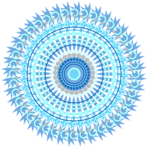 Intricate Blue Mandala Design PNG image
