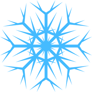 Intricate Blue Snowflake Design PNG image