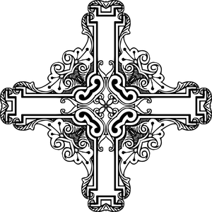 Intricate Celtic Cross Design PNG image