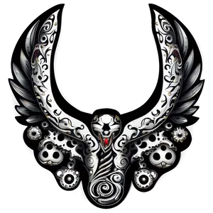 Intricate Chest Tattoo Artwork Png 06262024 PNG image