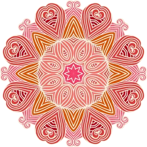 Intricate Coral Mandala Design