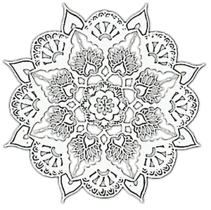 Intricate Floral Mandala Design PNG image