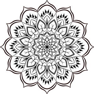 Intricate Floral Mandala Design PNG image