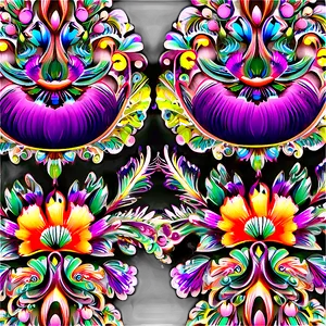 Intricate Floral Pattern PNG 52