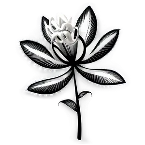 Intricate Flower Black And White Png Gpg32 PNG image