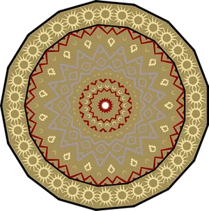 Intricate Geometric Mandala Design PNG image