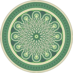 Intricate Green Mandala Pattern