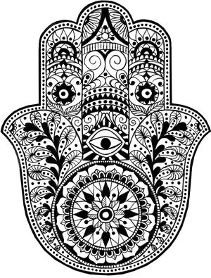 Intricate Hamsa Mandala Design