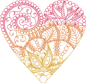 Intricate Heart Pattern Doodle