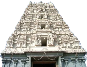 Intricate Hindu Temple Gopuram PNG image