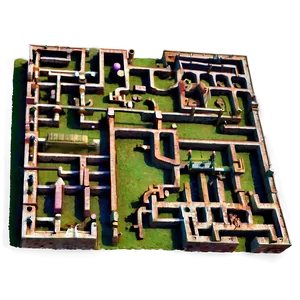 Intricate Labyrinth Structure PNG Qam40