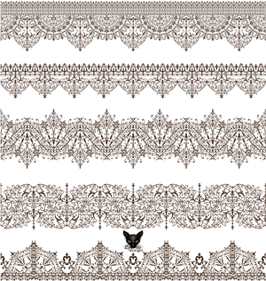 Intricate Lace Patternswith Cat Eyes PNG image