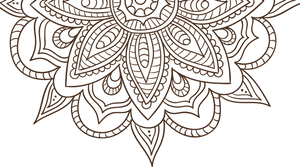 Intricate Mandala Artwork Dark Background PNG image