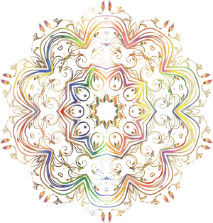 Intricate Mandala Flourish Pattern PNG