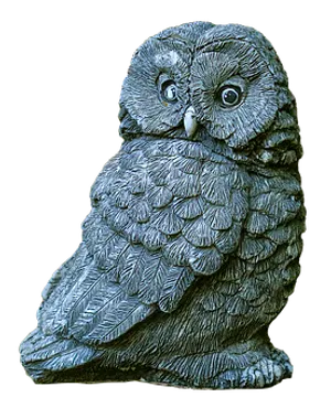 Intricate Owl Sculpture PNG image