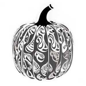 Intricate Pumpkin Silhouette PNG Tqv72 PNG