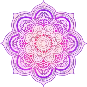 Intricate Purple Mandala Design PNG image