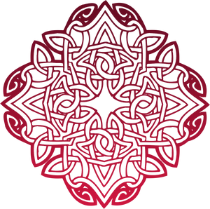 Intricate Red Celtic Knot Vector PNG image