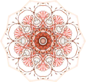 Intricate Red Mandala Pattern.png PNG image