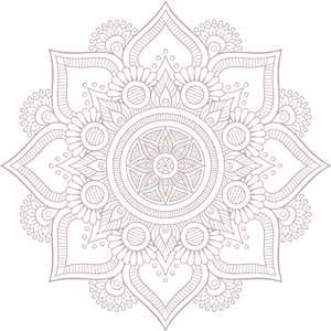 Intricate Red Mandalaon Blue Background PNG image