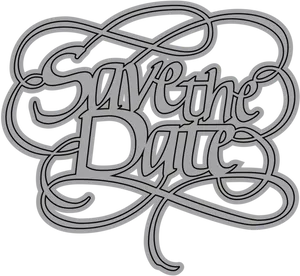 Intricate Save The Date Design PNG image