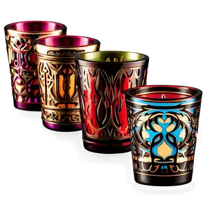 Intricate Shot Glass Design Png Hif PNG image