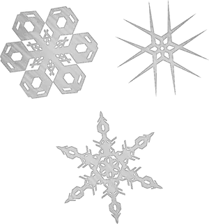 Intricate Snowflake Designson Blue Background PNG image