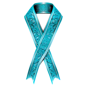 Intricate Teal Ribbon Design PNG Jut94 PNG