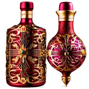 Intricately Designed Liquor Bottle PNG Erq