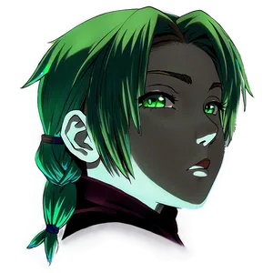 Intriguing Green Haired Anime Png For Download Avo8 PNG image