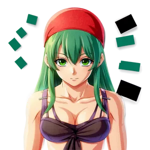 Intriguing Green Haired Anime Png For Download Rbu23 PNG image