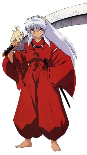 Inuyasha_with_ Tessaiga_ Anime_ Character PNG image