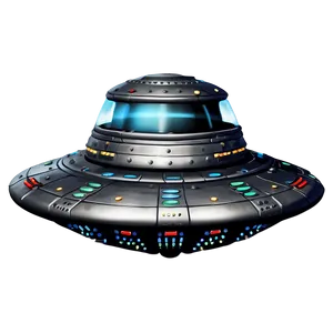Invaders Style Flying Saucer PNG Dxk19 PNG