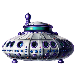 Invaders Style Flying Saucer PNG Plh28 PNG