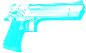 Inverted Desert Eagle Pistol PNG image