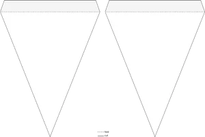 Inverted Triangle Paper Fold Cut PNG image