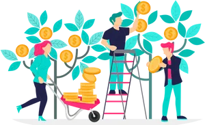 Investment Growth Concept Illustration PNG
