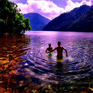 Invigorating Lake Swim PNG 20