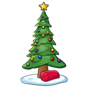 Inviting Christmas Tree Art PNG Jmw26 PNG