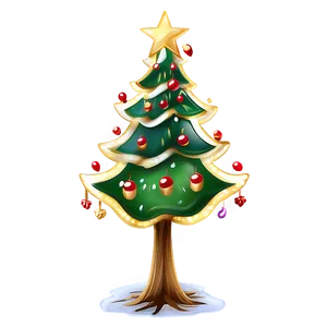 Inviting Christmas Tree Art PNG Sdm PNG